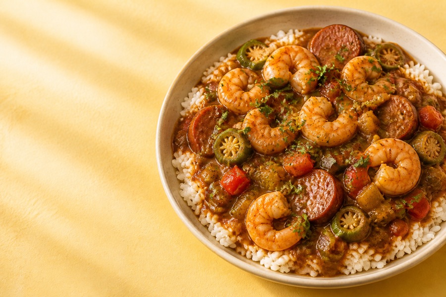 A bowl of weeknight gumbo.